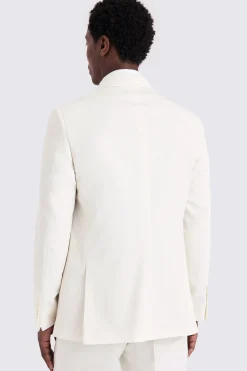 Tailored Fit Off White Tuxedo Jacket