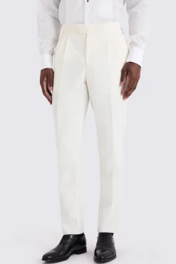 Tailored Fit Off White Tuxedo Jacket