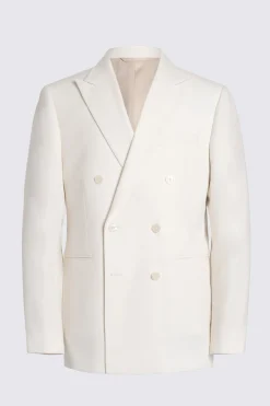 Tailored Fit Off White Tuxedo Jacket
