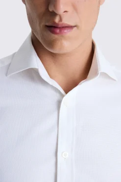Tailored Fit Off-White Dobby Shirt