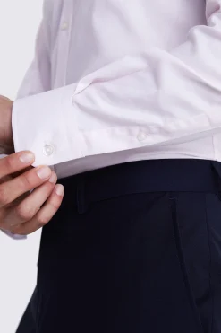 Tailored Fit Pink Dobby Stretch Shirt