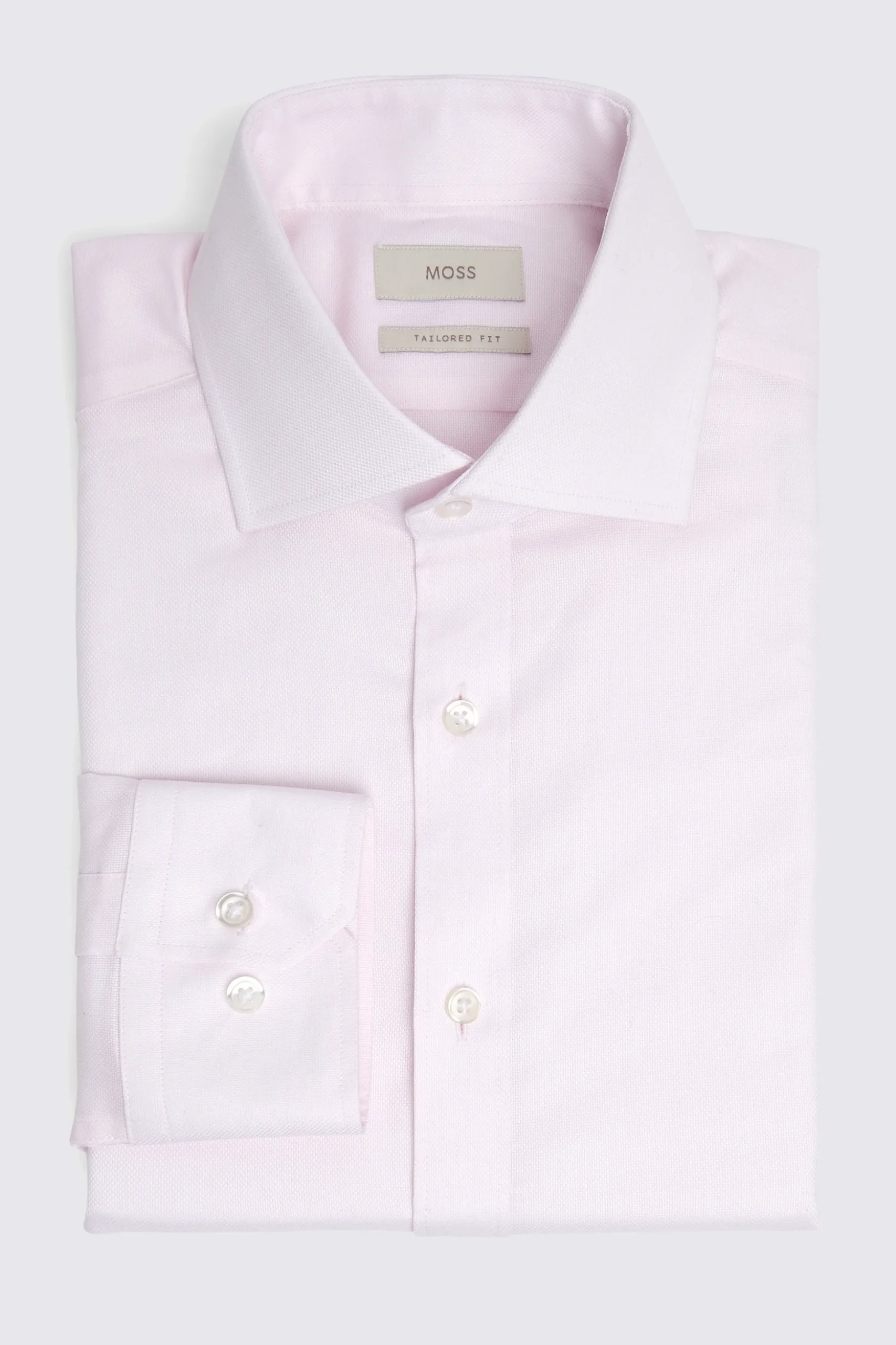 Tailored Fit Pink Dobby Stretch Shirt