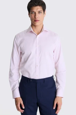 Tailored Fit Pink Dobby Shirt