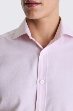 Tailored Fit Pink Dobby Shirt