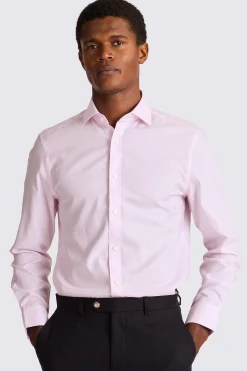 Tailored Fit Pink Royal Oxford Non Iron Shirt