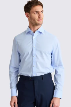 Tailored Fit Sky Prince of Wales Check Non Iron Shirt