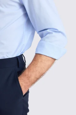 Tailored Fit Sky Prince of Wales Check Non Iron Shirt