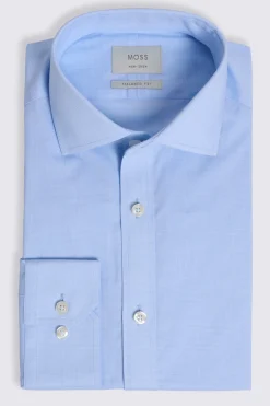 Tailored Fit Sky Prince of Wales Check Non Iron Shirt