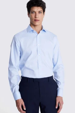 Tailored Fit Sky Royal Oxford Non Iron Shirt