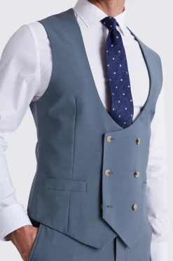Tailored Fit Steel Blue Performance Waistcoat