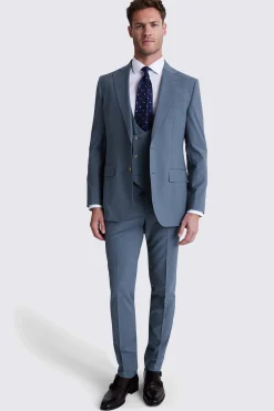 Tailored Fit Steel Blue Performance Suit