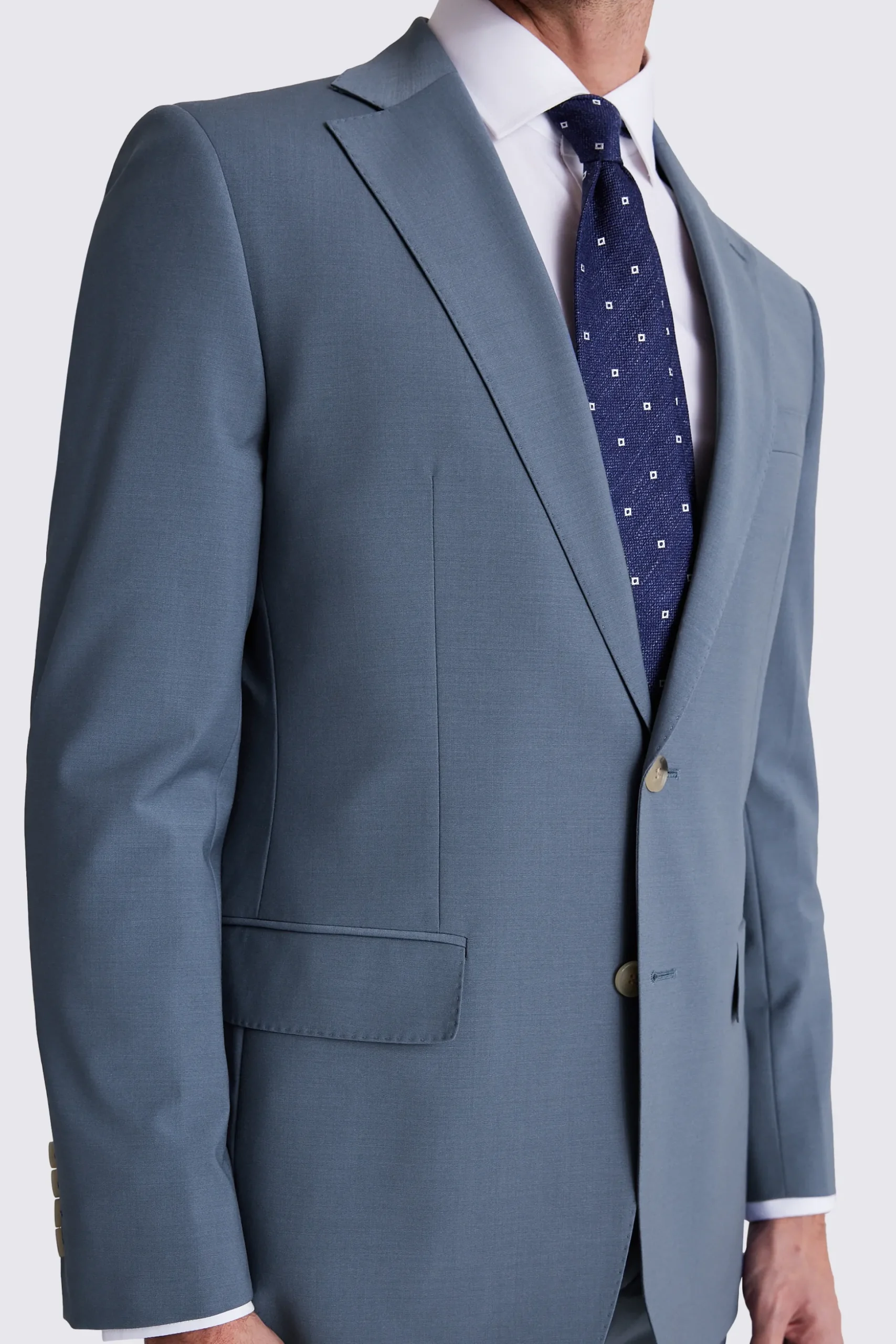 Tailored Fit Steel Blue Performance Suit