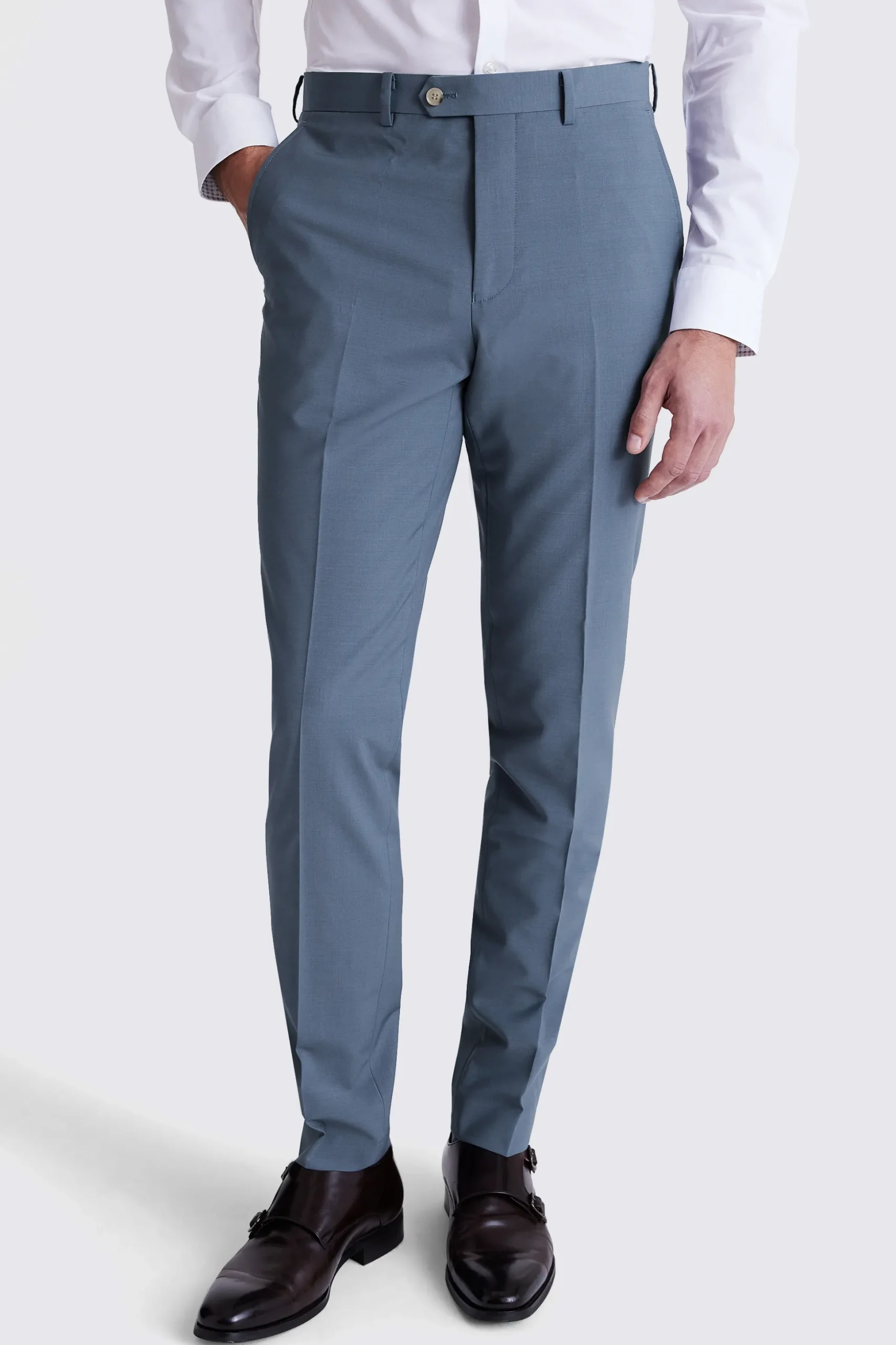 Tailored Fit Steel Blue Performance Suit