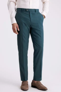 Tailored Fit Teal Flannel Suit