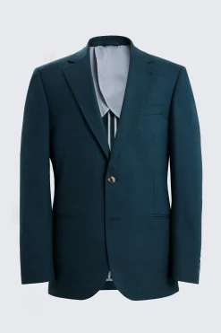 Tailored Fit Teal Flannel Suit
