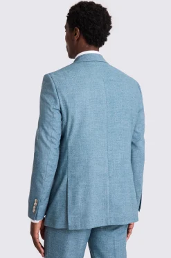 Tailored Fit Teal Slub Suit