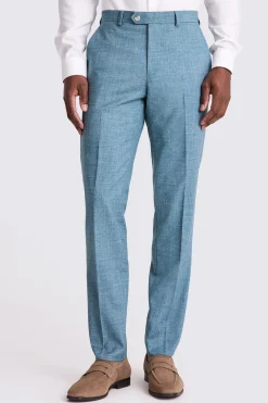 Tailored Fit Teal Slub Suit