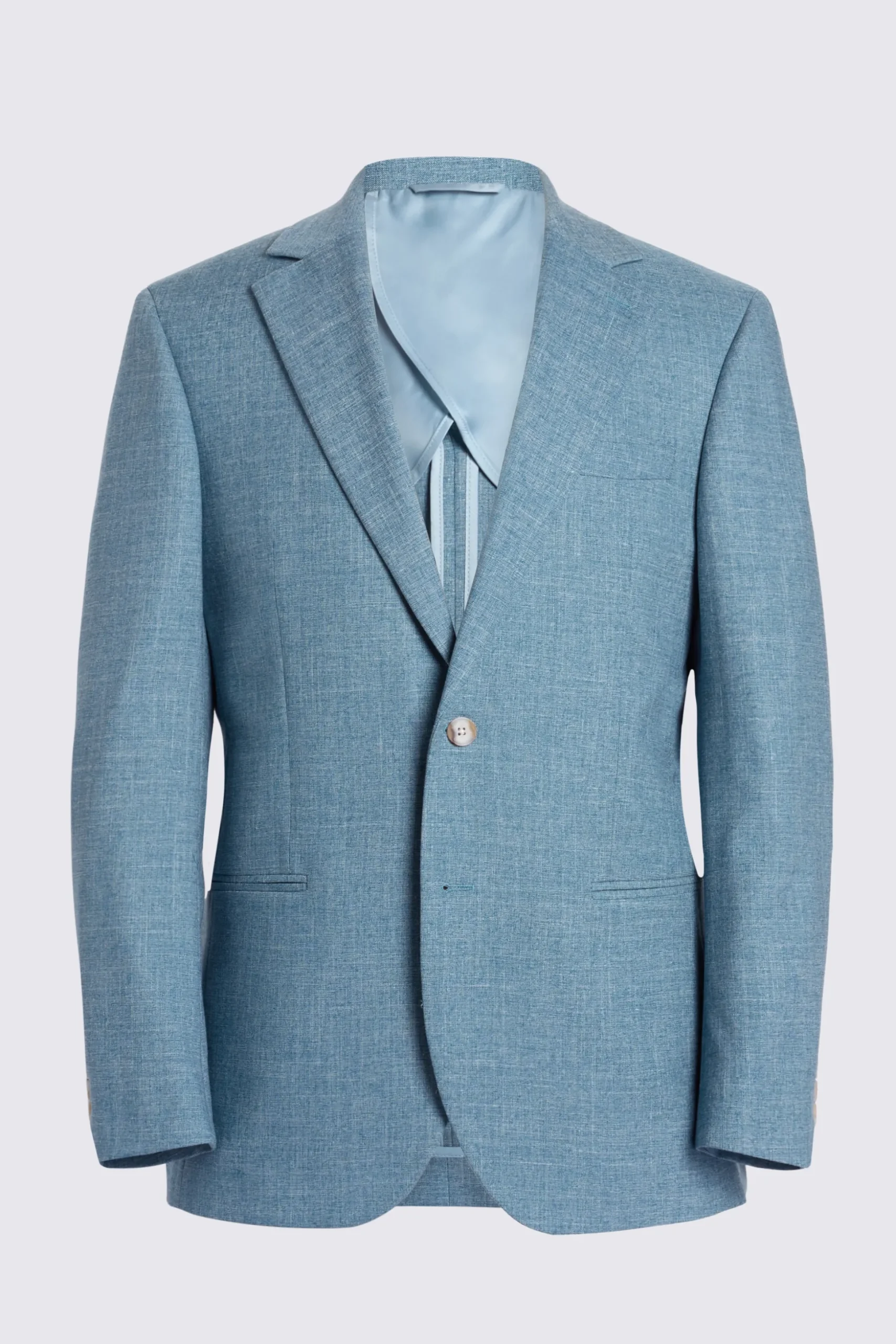 Tailored Fit Teal Slub Suit