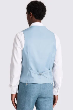 Tailored Fit Teal Slub Waistcoat