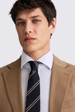 Tailored Fit Tobacco Cotton Suit