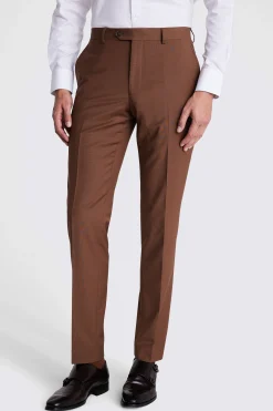 Tailored Fit Tobacco Performance Trousers