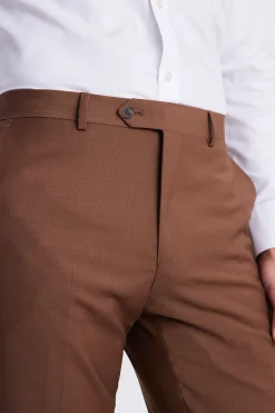 Tailored Fit Tobacco Performance Trousers