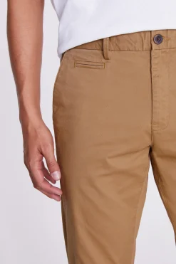 Tailored Fit Tobacco Stretch Chinos