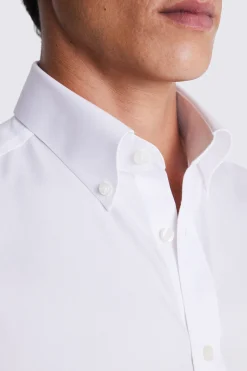 Tailored Fit White Button Down Oxford Shirt