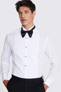 Tailored Fit White Marcella Wing Collar Dress Shirt