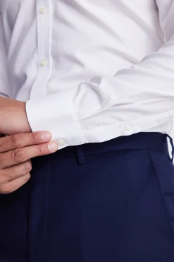 Tailored Fit White Non-Iron Puppytooth Shirt