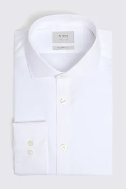 Tailored Fit White Non-Iron Puppytooth Shirt