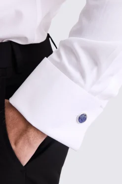 Tailored Fit White Pinpoint Oxford Non-Iron Shirt