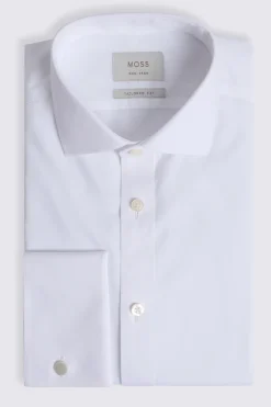 Tailored Fit White Pinpoint Oxford Non-Iron Shirt