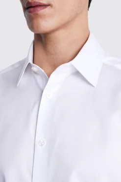 Tailored Fit White Piqué Shirt