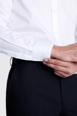 Tailored Fit White Piqué Shirt