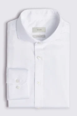 Tailored Fit White Poplin Non-Iron Shirt
