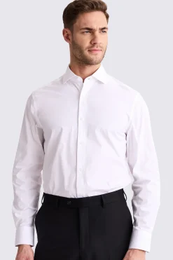 Tailored Fit White Poplin Shirt