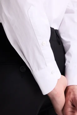 Tailored Fit White Poplin Shirt