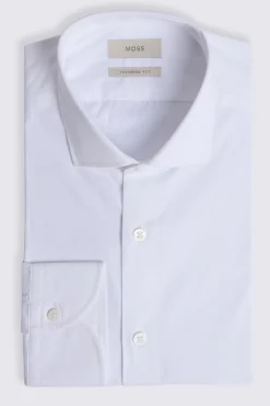Tailored Fit White Poplin Shirt