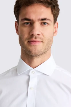 Tailored Fit White Stretch Shirt