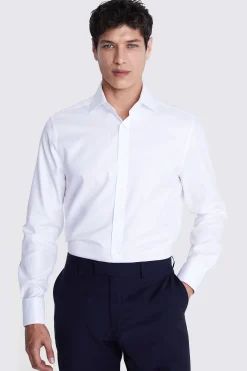 Tailored Fit White Twill Shirt