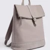 Taupe Canvas & Suede Backpack