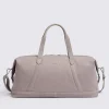 Taupe Canvas & Suede Holdall