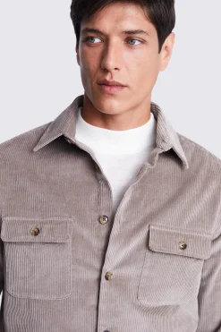 Taupe Corduroy Overshirt