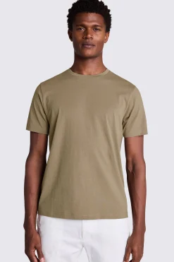 Taupe Crew-Neck T-Shirt