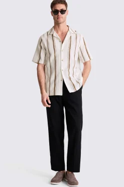 Taupe Cuban Stripe Shirt