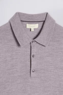 Taupe Merino Polo Shirt