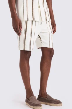 Taupe Stripe Shorts