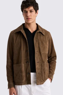 Taupe Suede Shacket