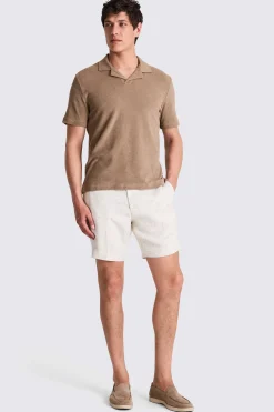 Taupe Terry Towelling Skipper Polo
